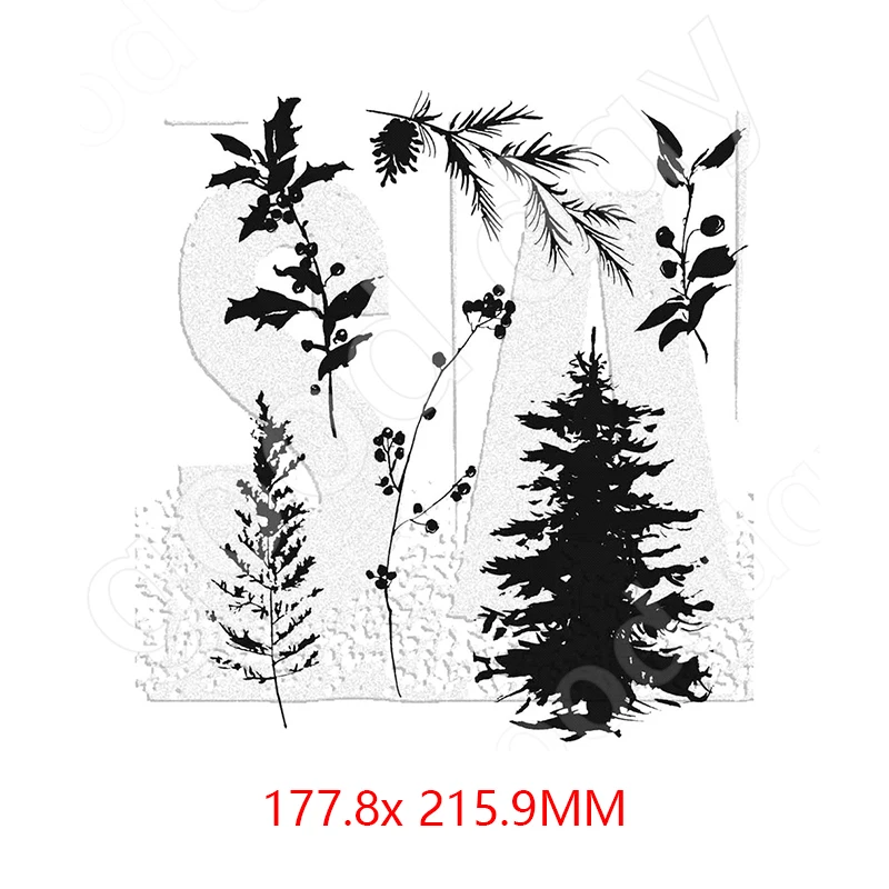 

Cling Rubber Stamps Winter Watercolor Clear Stamps And Metal Cutting Dies Making Christmas Scrapbooking Greeting Card 2022