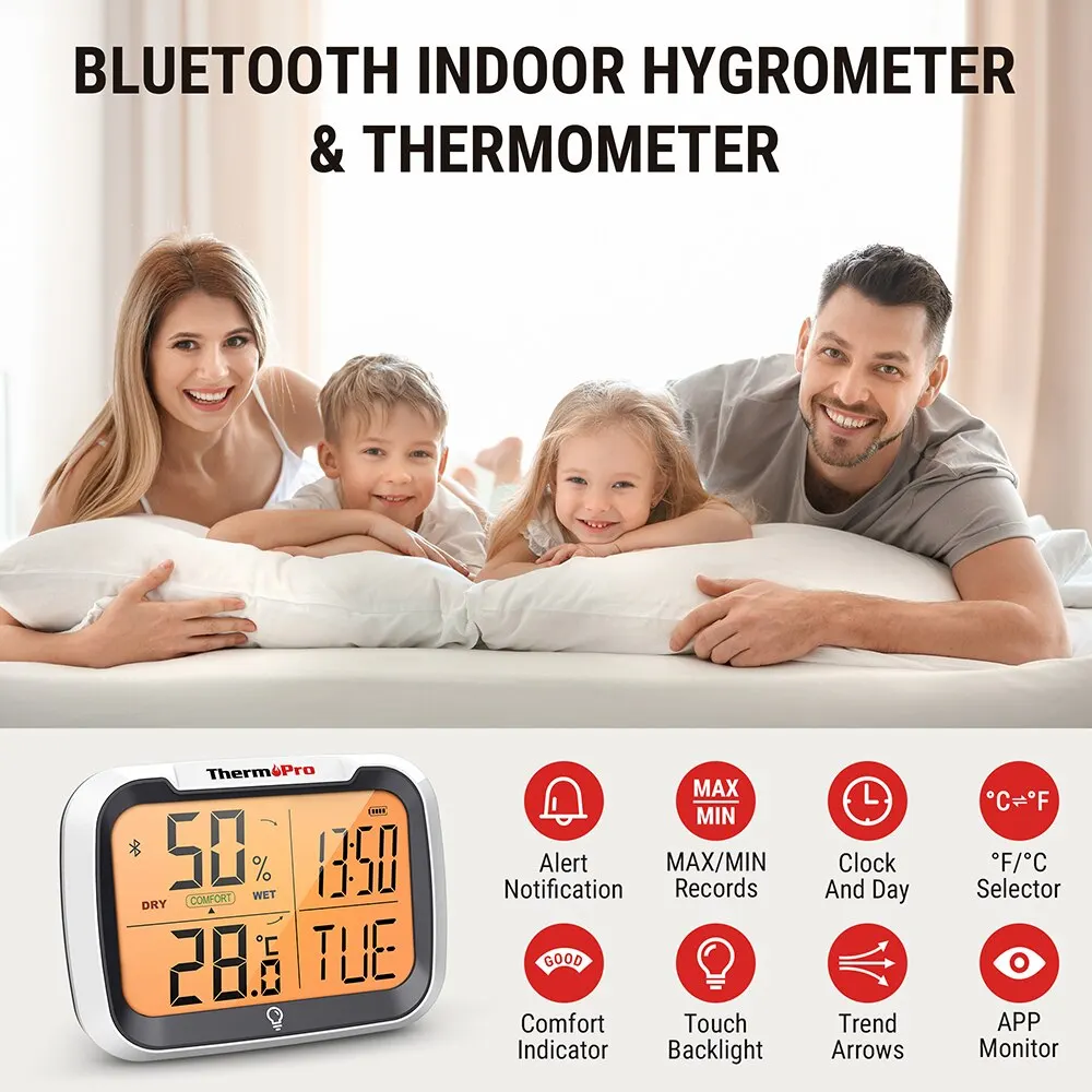 Termômetro Higrômetro ThermoPro TP393 80m Bluetooth