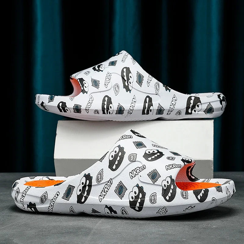 Мужские Летние сланцы без застежки дышащие пляжные сандалии для воды легкие