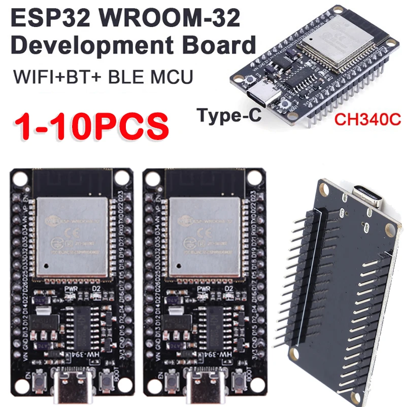

ESP32 WROOM-32 Development Board WiFi+Bluetooth-compatible Ultra-Low Power Consumption Development Board Module for Smart Home