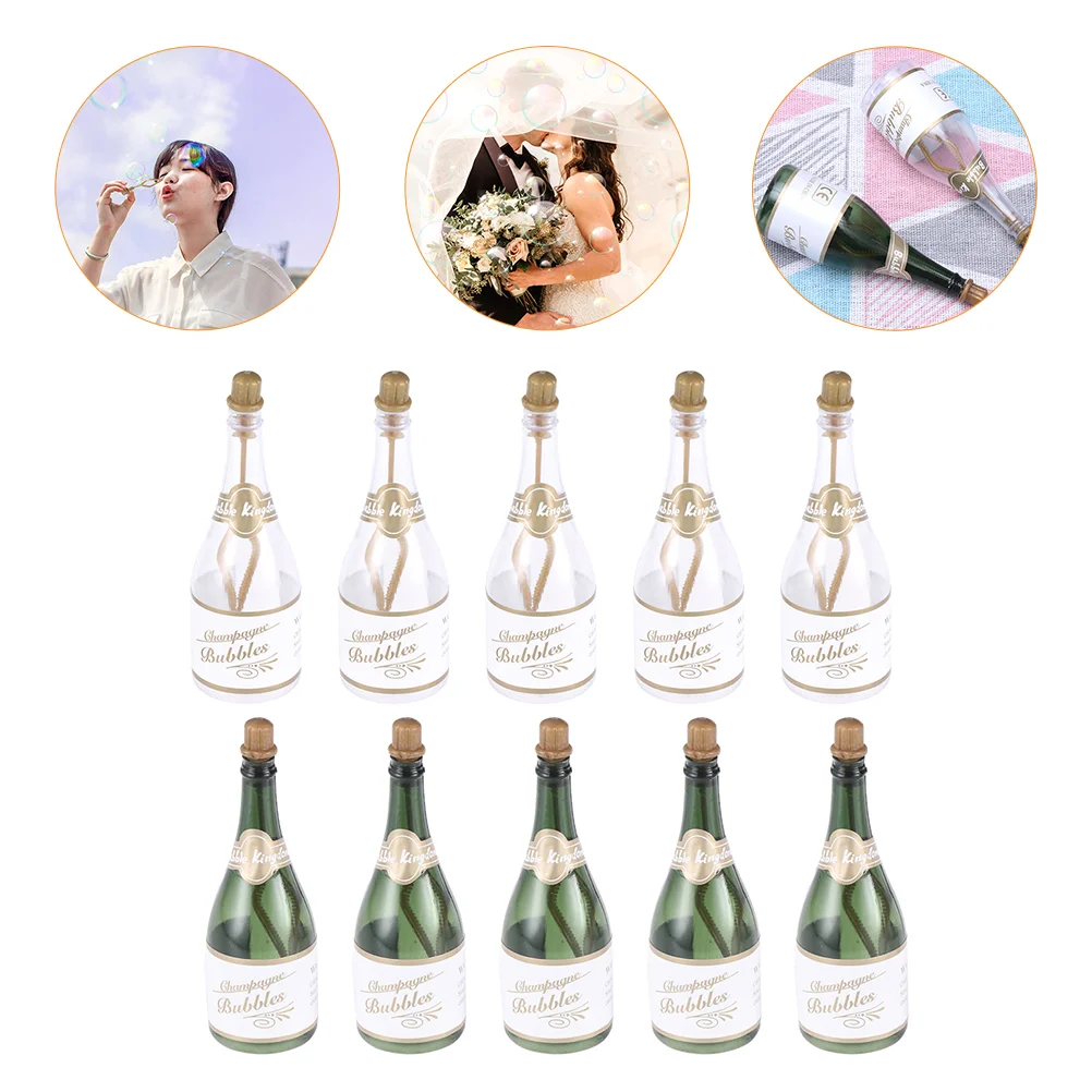 

Bubble Bottle Champagne Kids Party Wedding Wand Container Bubbles Favor Bottles Set Blower Candy Box Shaped Holder Refill Favors