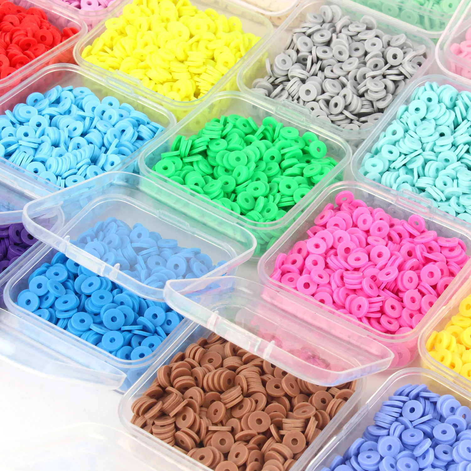 

45 Style Mixed Polymer Clay Beads Jewelry Making Kits Soft Pottery Spacer ​Beads For Kids Girls Bracelets Necklaces DIY Kits Set