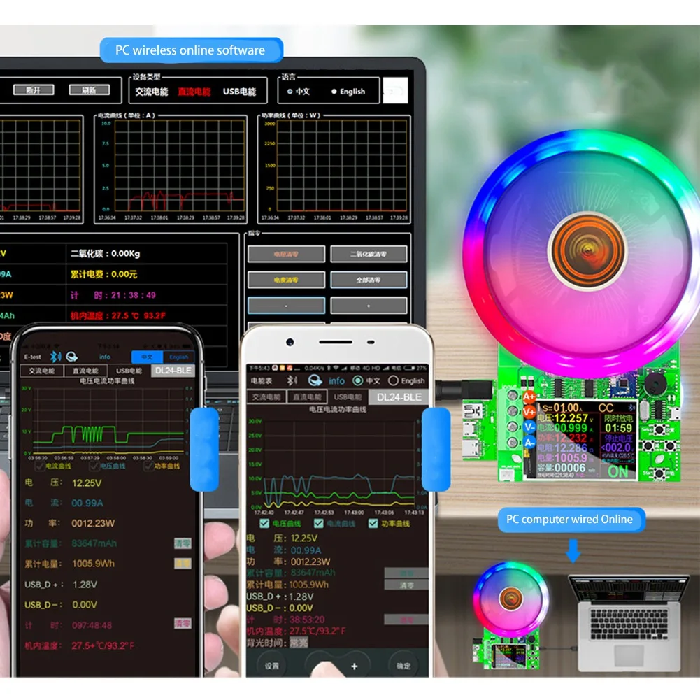 Тестер питания DL24 150 Вт USB DC
