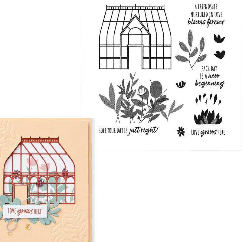 

Flower Room Plant Dies Or Clear Stamps DIY Scrapbooking Fairy Rubber Silicone Seal Card Making Album Photo Decoration