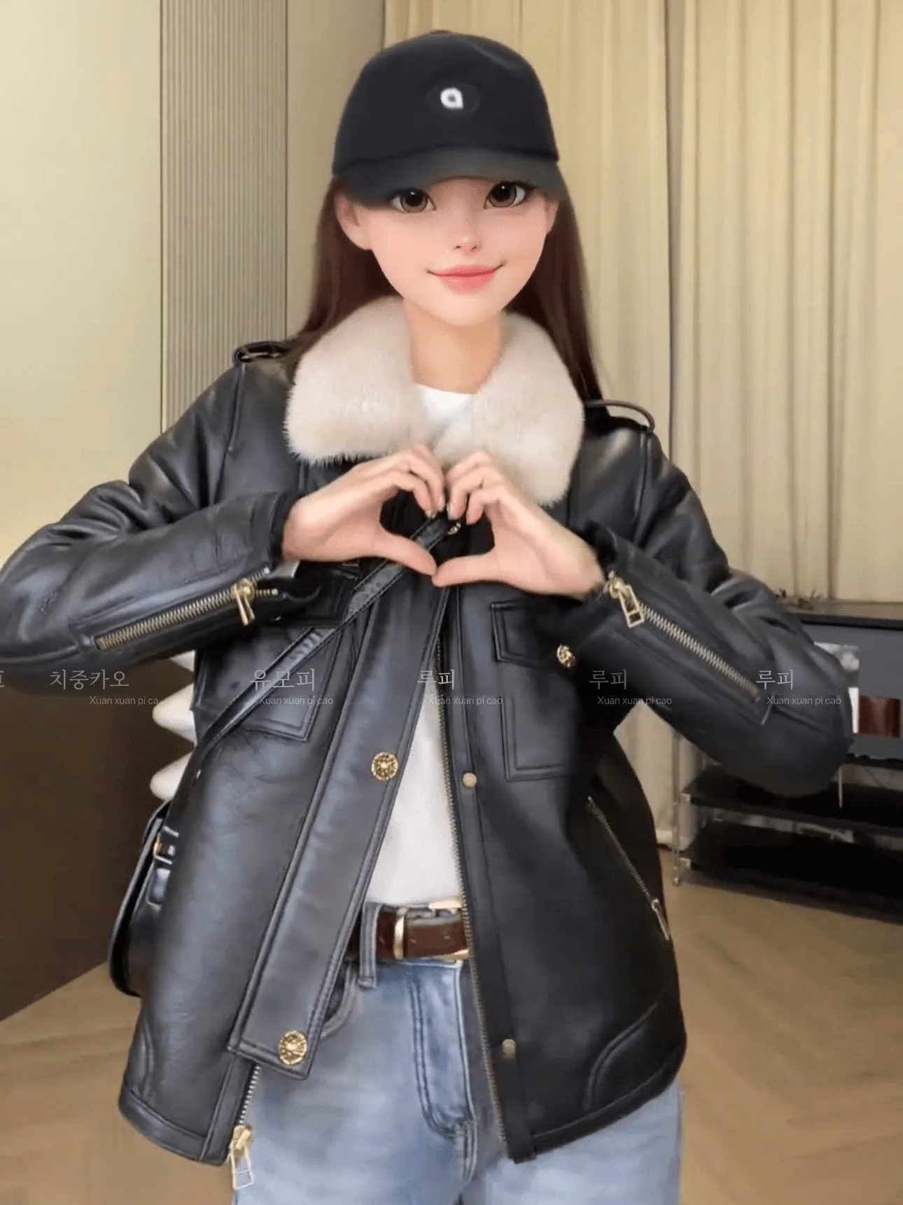 Haining 2024 зимняя новая меховая интегрированная верхняя одежда женская однобортная