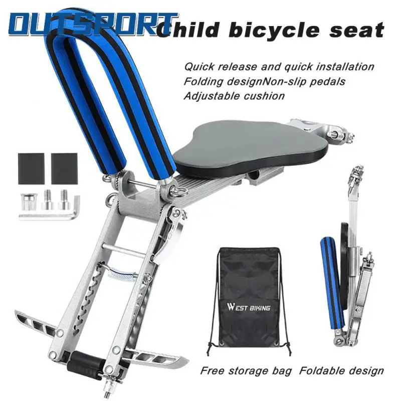 

Safety Bike Front Kids Saddle Adjustable Convenient Child Bicycle Seat Aluminum Alloy Child Saddle For Mountain Bike Bicycle