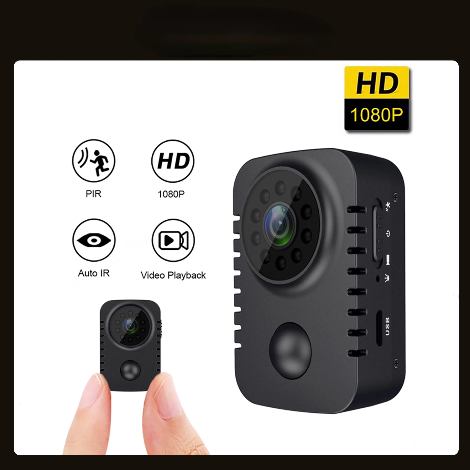 

NEW 1080P Mini Body Camera HD Video Surveil Camera Surveillance Recorder Camera Motion Activated Small Nanny Cam