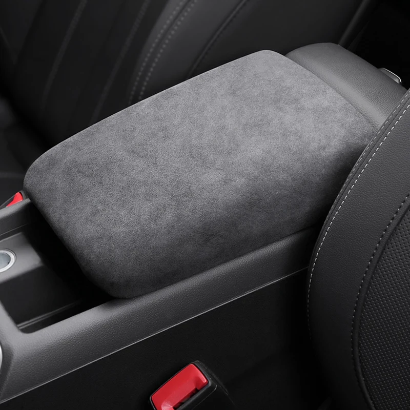 

Suede Car Central Control Armrest Box Cover Storage Box Panel Decorative Cover For - A4 A5 S4 S5 2017-2021