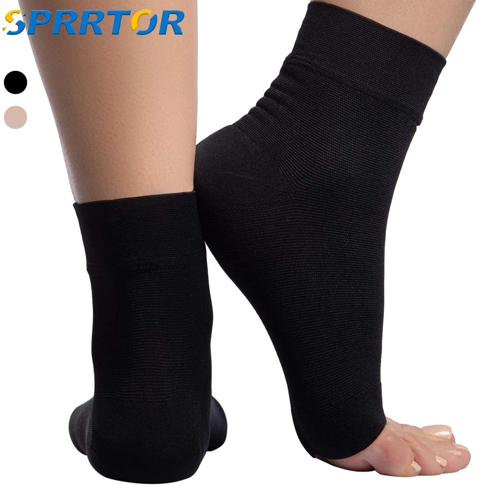 

2Pcs/Pair Ankle Compression Sleeve,20-30mmhg Open Toe Сompression Socks for Swelling,Plantar Fasciitis,Sprain,Neuropathy