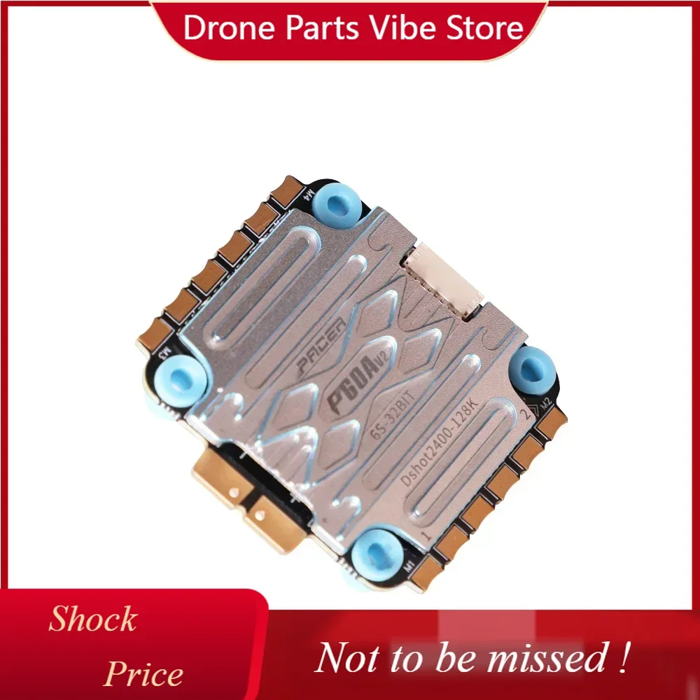 Фото Регулятор скорости DP T-Motor P60A V2 4-в-1 ESC 3-6S BLHELI_32 32-бит DSHOT2400 128 кГц - 30.5×30.5 мм/M3 для 5-7-дюймовых FPV дронов (фристайл/гонки/кинотехника/LR) №1
