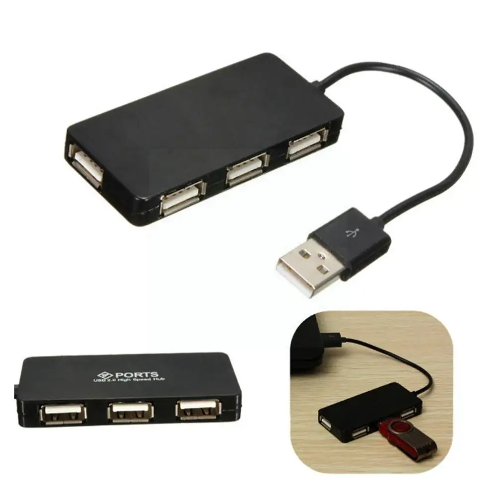 

4 Ports Usb Hub High Speed Usb 2.0 Hub Adapter Multi Divider Usb Expander Mini Hub For Laptop Pc Accessories Y5b8