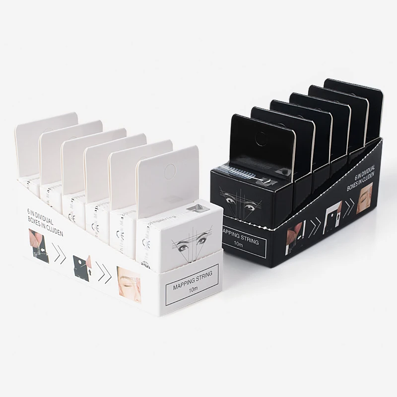 

6 шт., микроблейдинг, построение карты, Перманентный макияж, предварительно обработанный маркер для бровей, нитка, инструмент для позиционирования бровей, поставка PMU