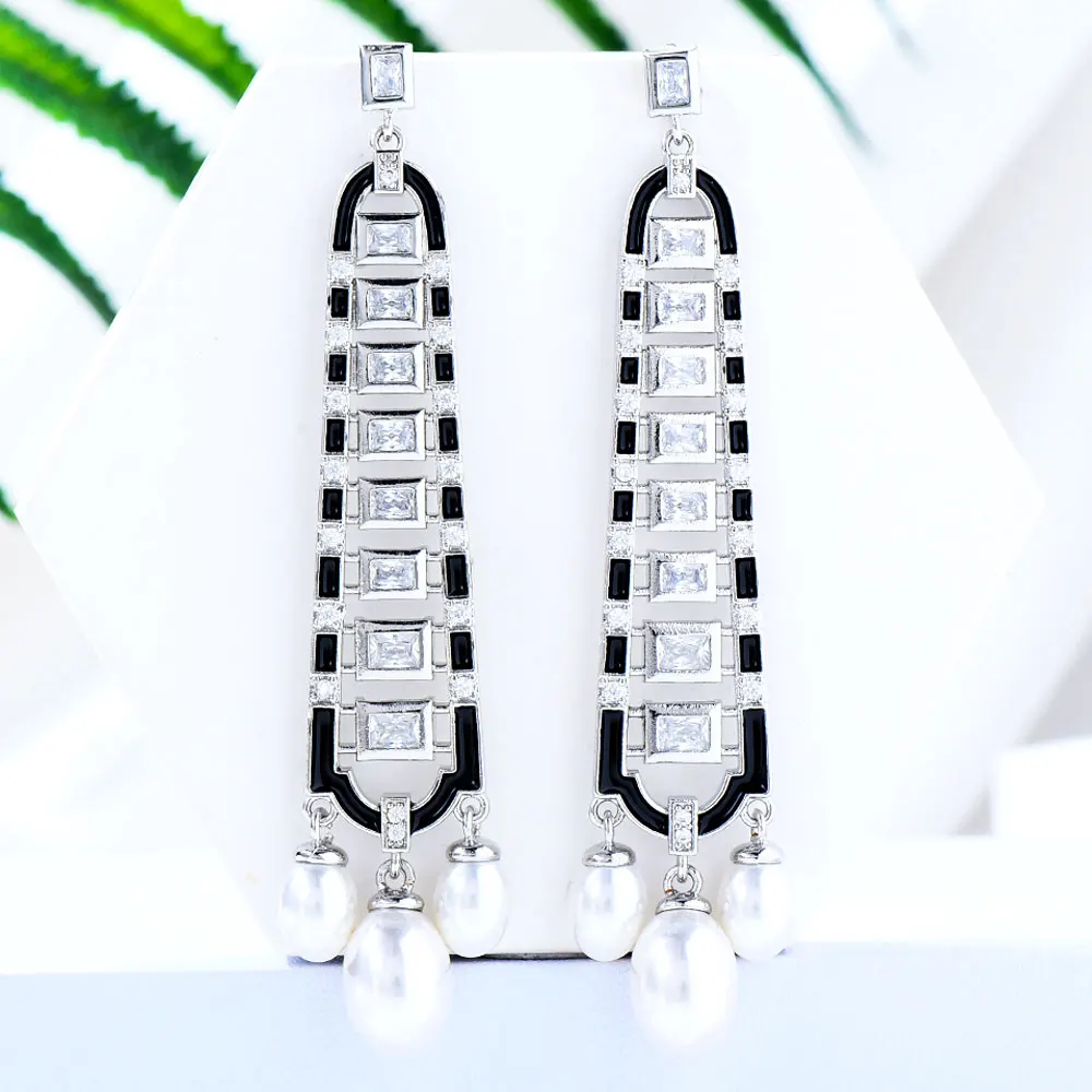 

GODKI New Trendy серьги Pearls Drop Earrings For Women Bridal Wedding Party Earrings Fashion Luxury Gift Jewelry High Quality