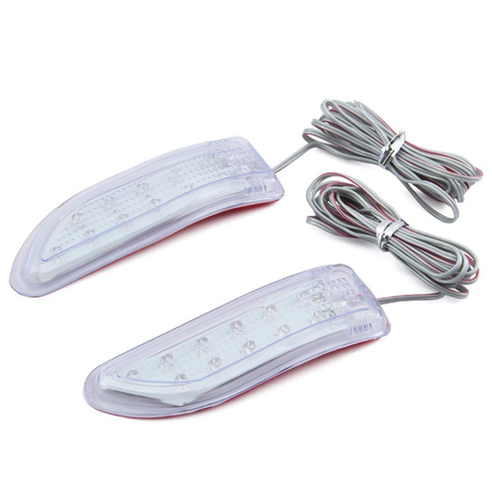 

Blue Auto Car 13 LED Light 12V Blade Shape Rearview Side Mirror Turn Signal Lights Warning Decoration Lamp Universal