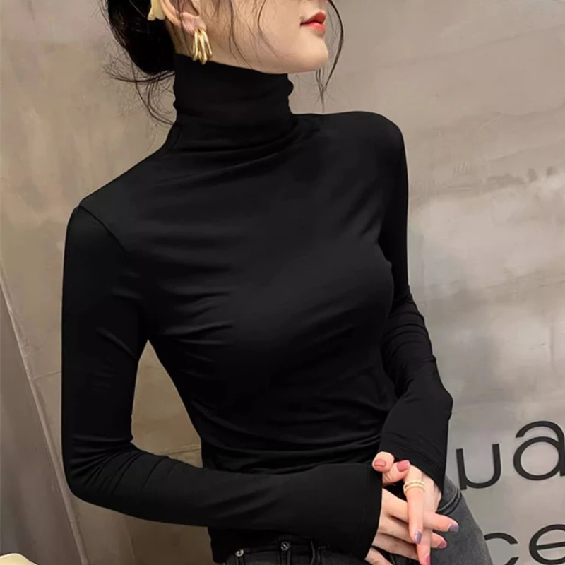 Женский осенне-зимний сексуальный костюм с юбкой-годе черное Хлопковое платье