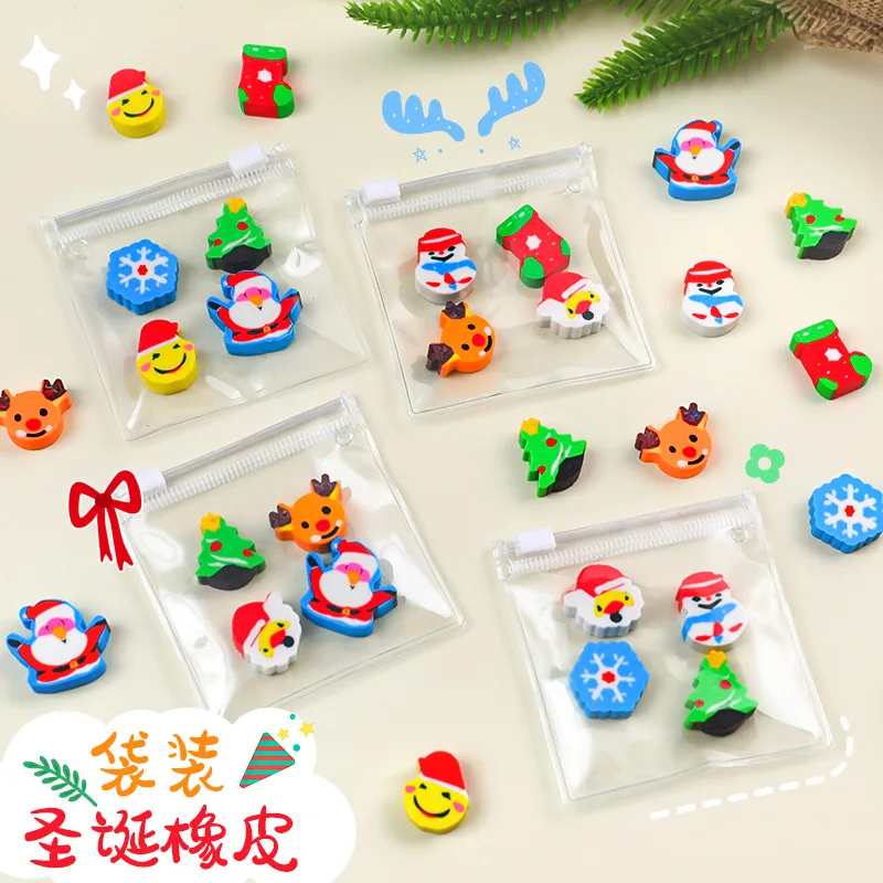 

Yatniee 2pack Bagged Christmas Eraser Pupils Stationery Prize Gift Kawaii Eraser Cute Things Stationery Supplies Kawaii Stuff