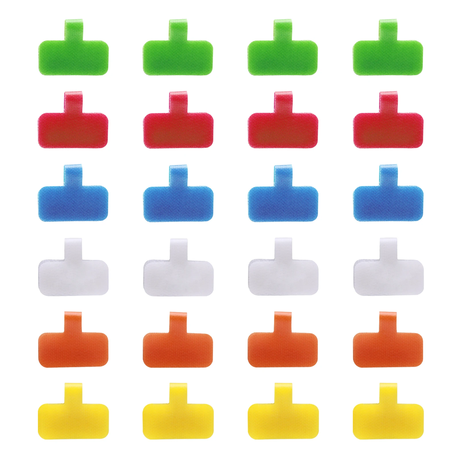 

24pcs Marker Hook And Loop Handwriting Home Office Reusable Assorted Colors Cable Label Identification Flexible Cord Management