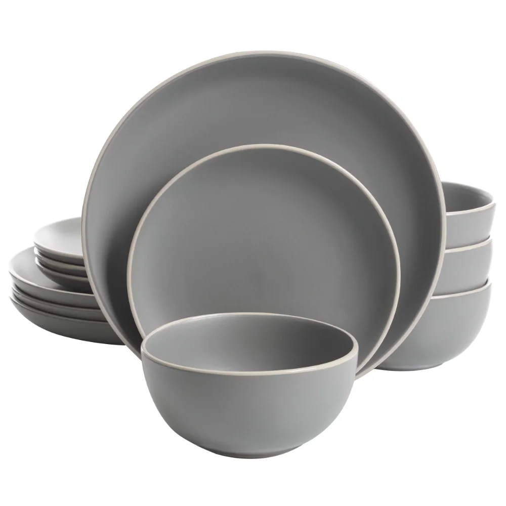 

Zuri Matte 12-Piece Dinnerware Set Dinner Set Dinnerware Set Dish Set Plate Sets Chinese Ceramic Tableware Set
