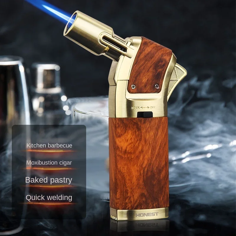 

HONEST New Cigar Inflatable Lighter Kitchen Barbecue Baking Welding Outdoor Portable High Temperature Resistant Flamethrower