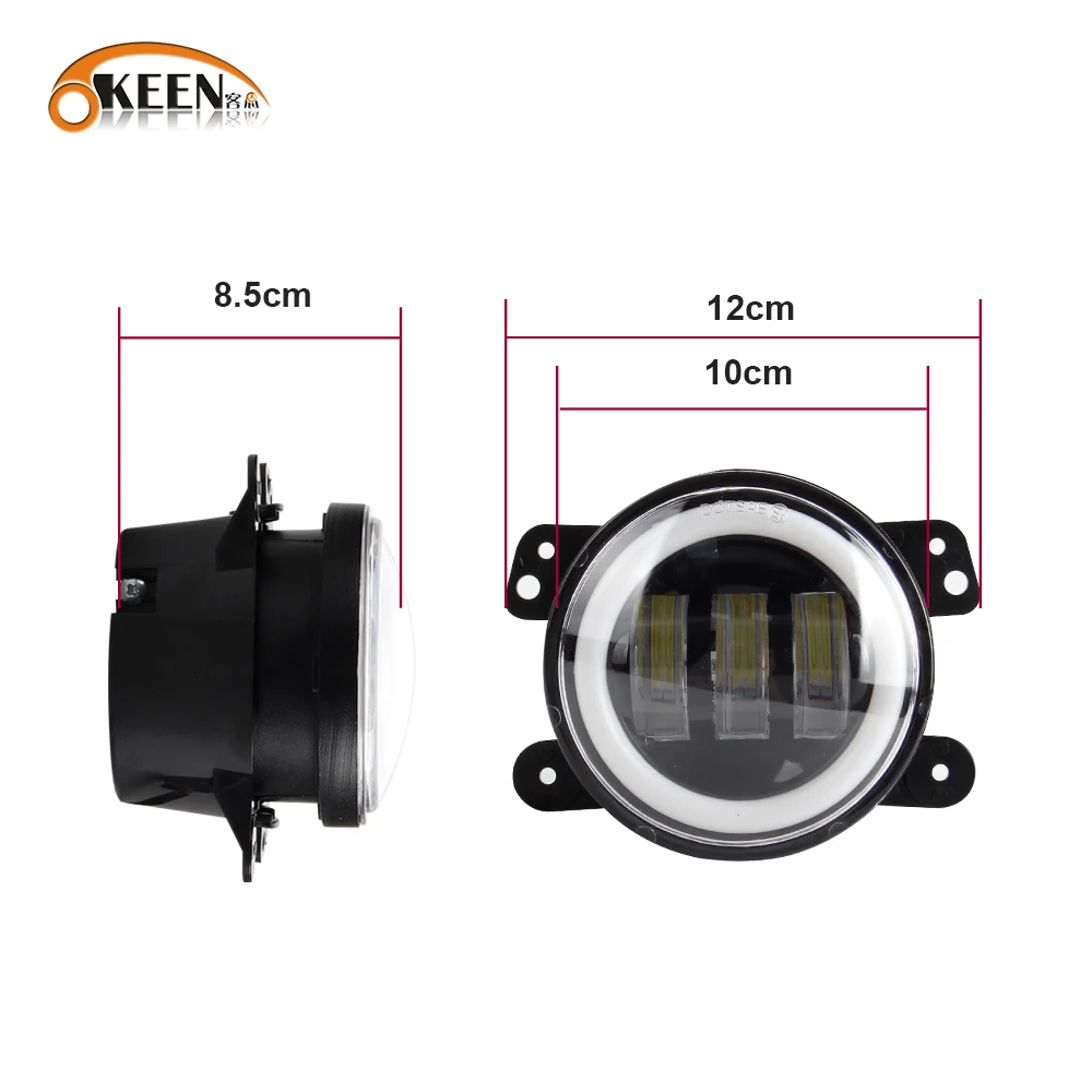OKEEN 2X Toyota Honda Angel Eye противотуманные фары универсальные белые/Янтарные для