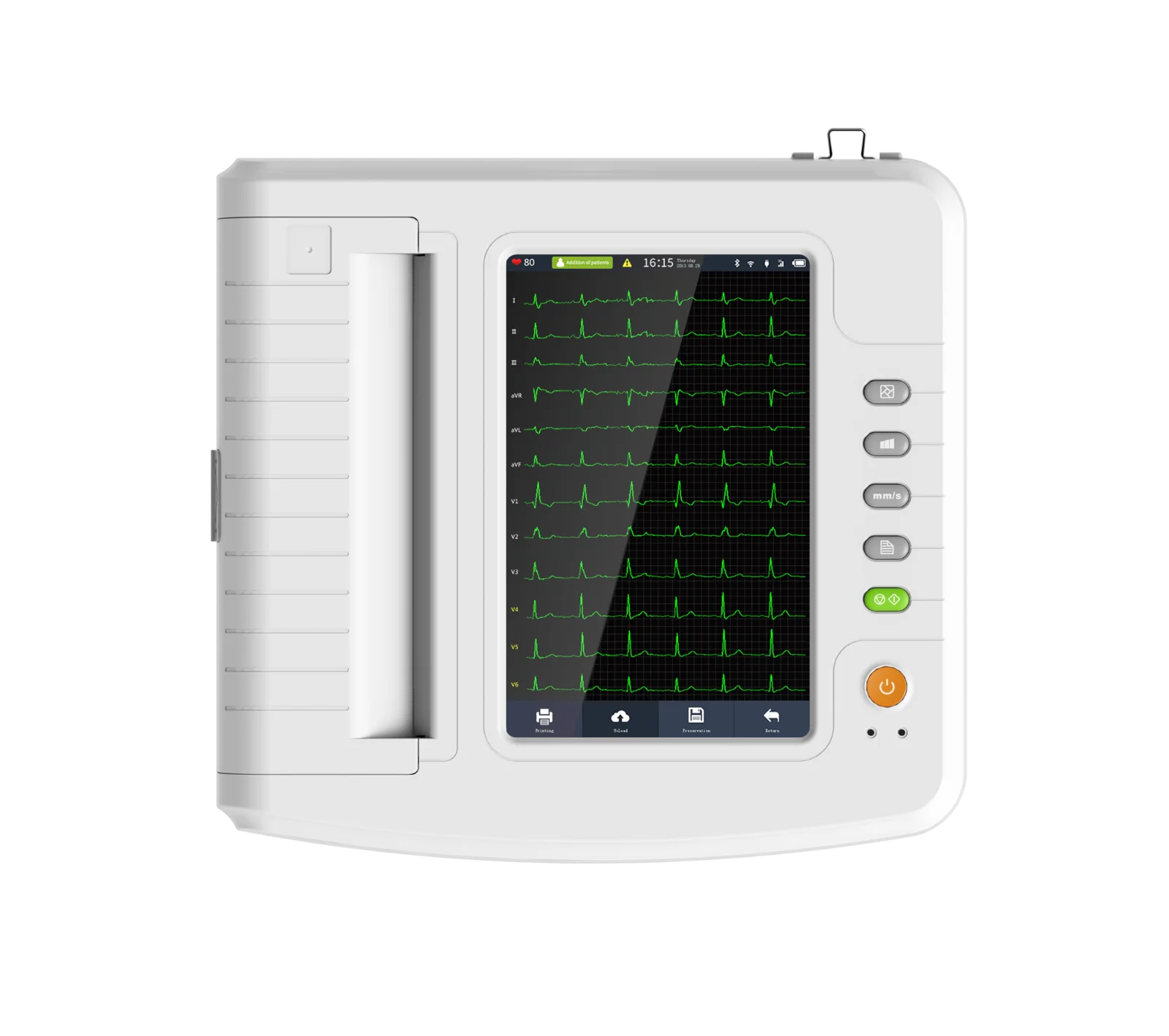 Цифровая 3-канальная 12-свинцовая машина + программный электрокардиограф/принтер
