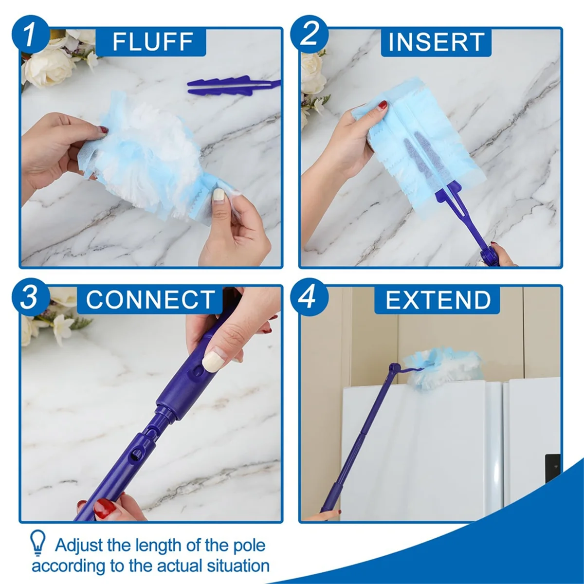 40-компонентные стержни для тряпки одноразовые совместимые с Swiffer Duster