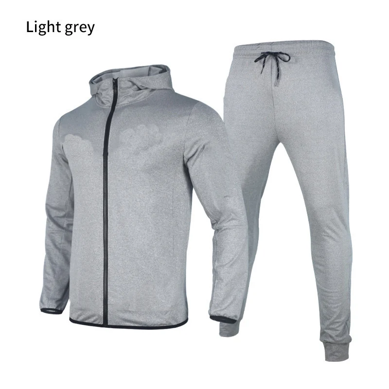 Men's Tracksuit Autumn Winter Solid Color Suit Hoodies Sets Men's Pullover Pants Sportswear Street Hip Hop Two Piece Set