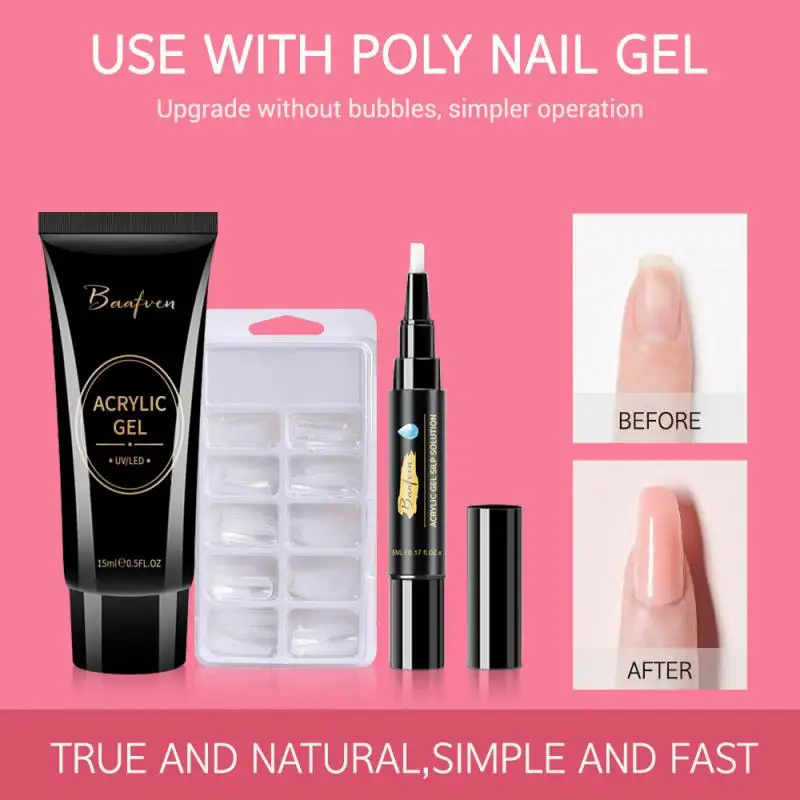 

15ML Poly UV Nail Extension Gel Art Design Nail Supplies For Professionals Semi Permanent Varnishe Builder Nails Glue