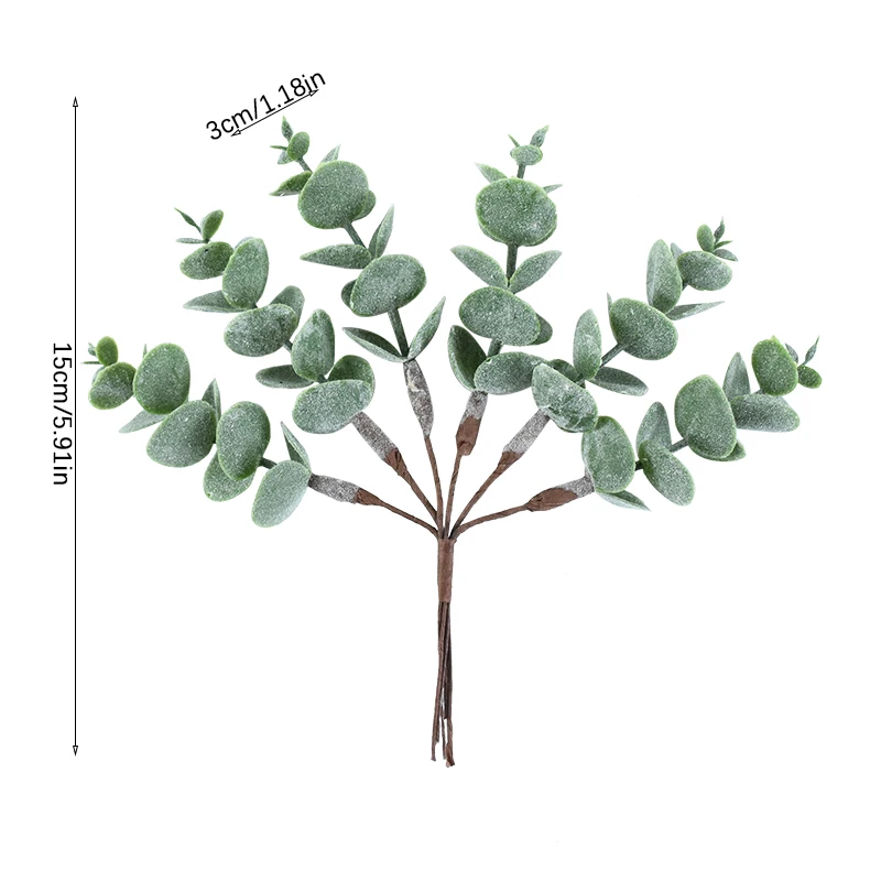 Искусственные Листья Эвкалипта Стебли Ветки Для Фотографии Зеленый Декор