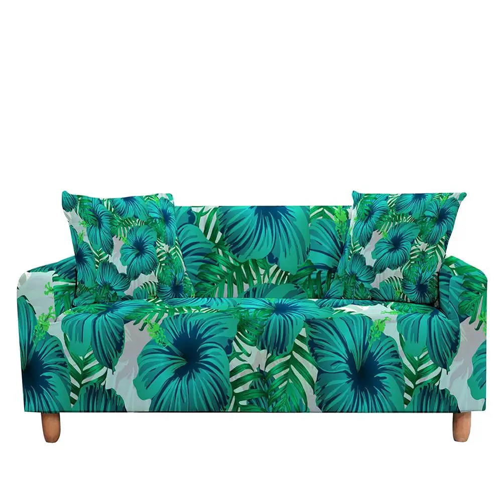 

New Fashion Plants Printed Elastic Sofa Covers For Living Room Modern Sectional Corner Slipcovers Couch Case Chair Protector