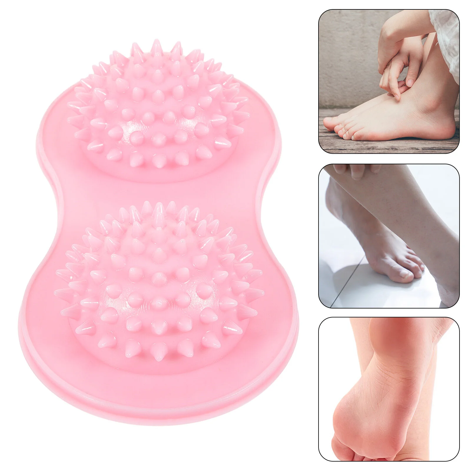 

2 Pcs Tools Acupoint Sole Foot 17.5X9CM Pink Pp Ball Hip Muscle