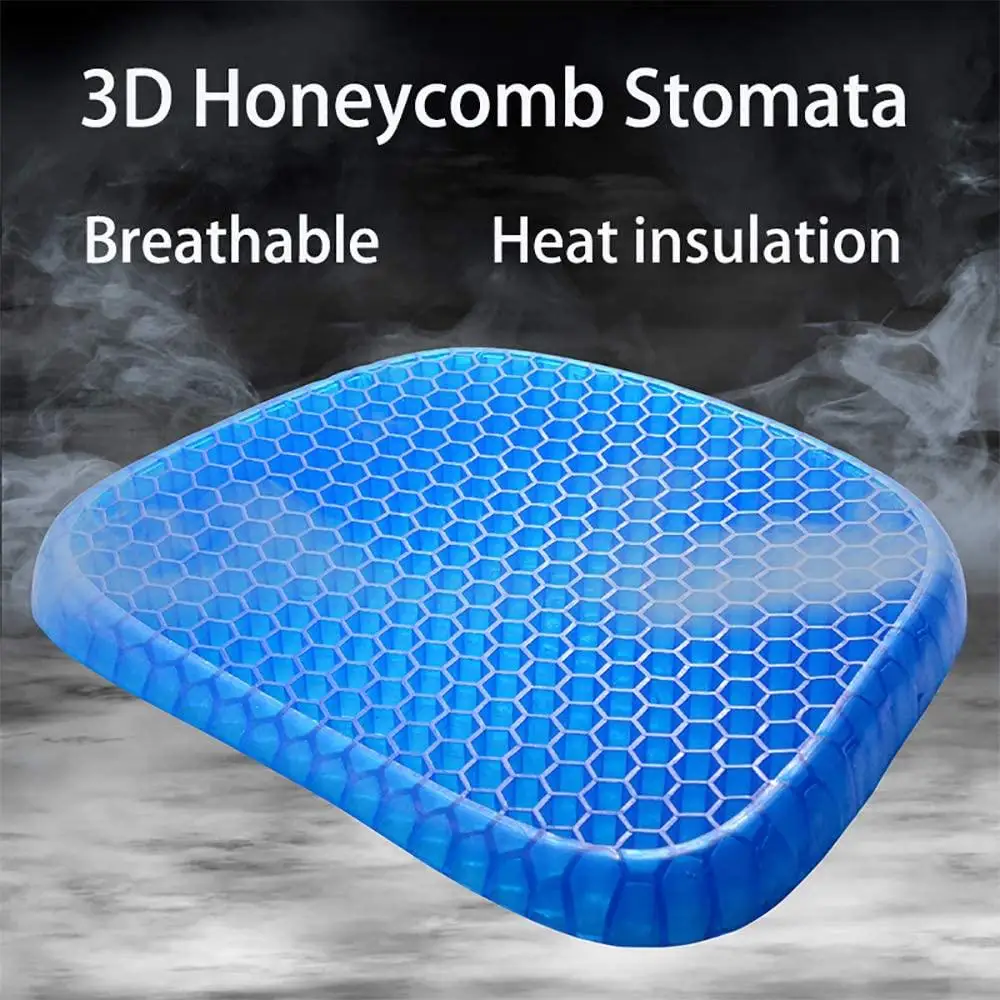 

Honeycomb Cooling Pad Ice Gel Seat Cushion With Non-slip Comfortable Massage Seat Office Chair Health Care Pain Release Cool Pad