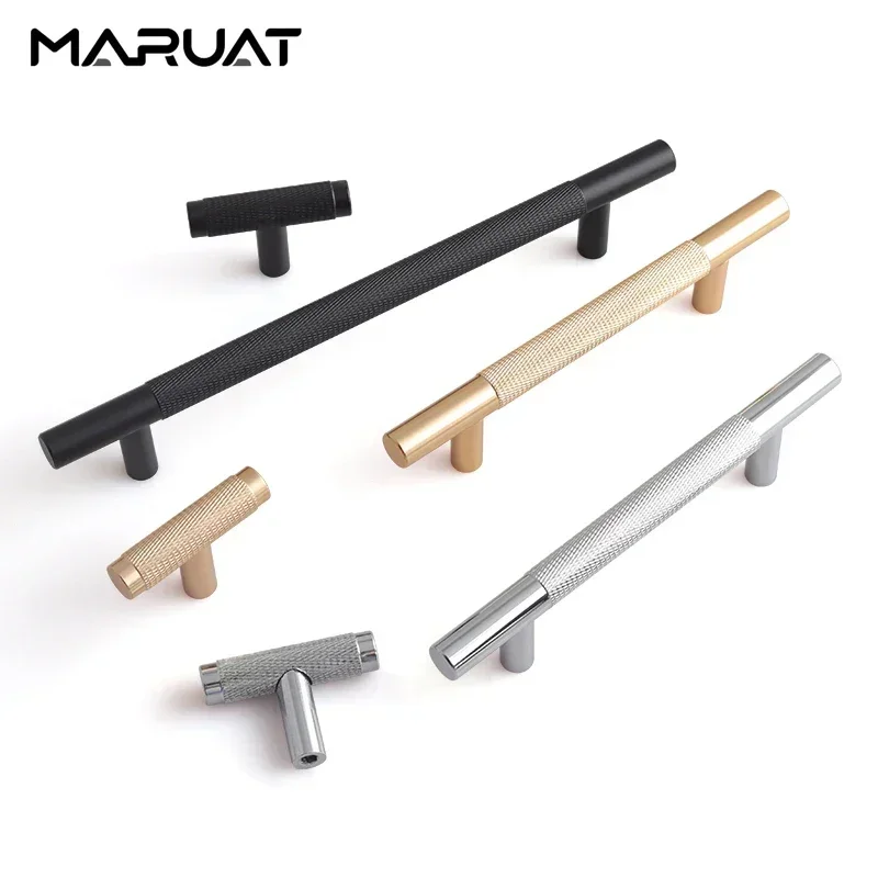 Ручки для кухонных шкафов из алюминиевого сплава с накаткой