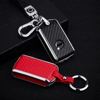 car leather carbon fiber pattern key case for volvo xc40 xc60 s90 xc90 v90 s60 xc70 v60 smart remote key cover replacement