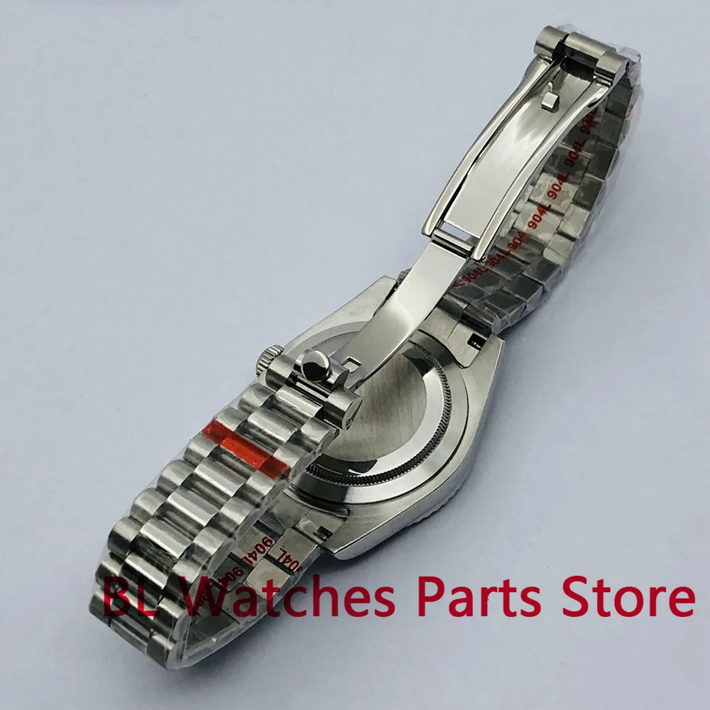 Мужские часы BLIGER серебристого цвета с черным циферблатом 40 мм NH34A(GMT) DG3804(GMT)