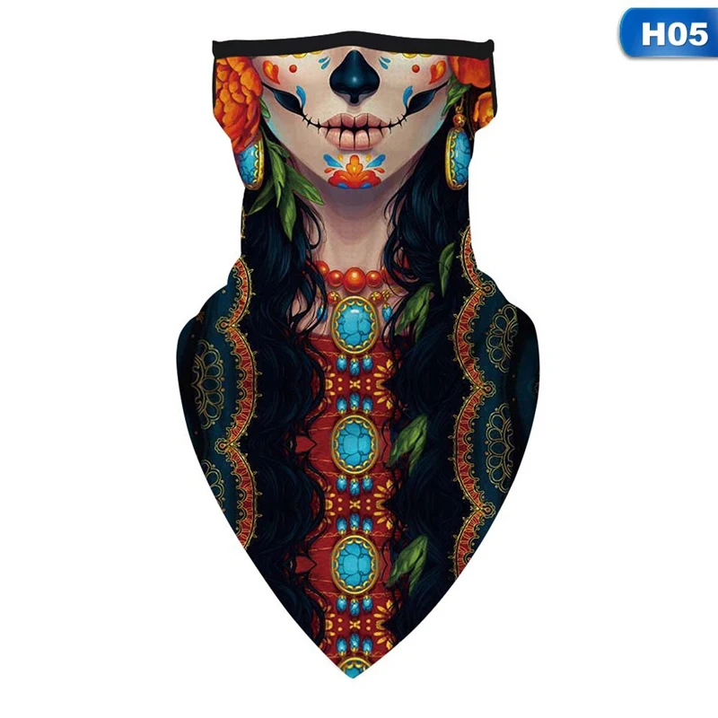 Мотоциклетный шейный Гетр с 3D принтом Балаклава для Хэллоуина Клубная брикет