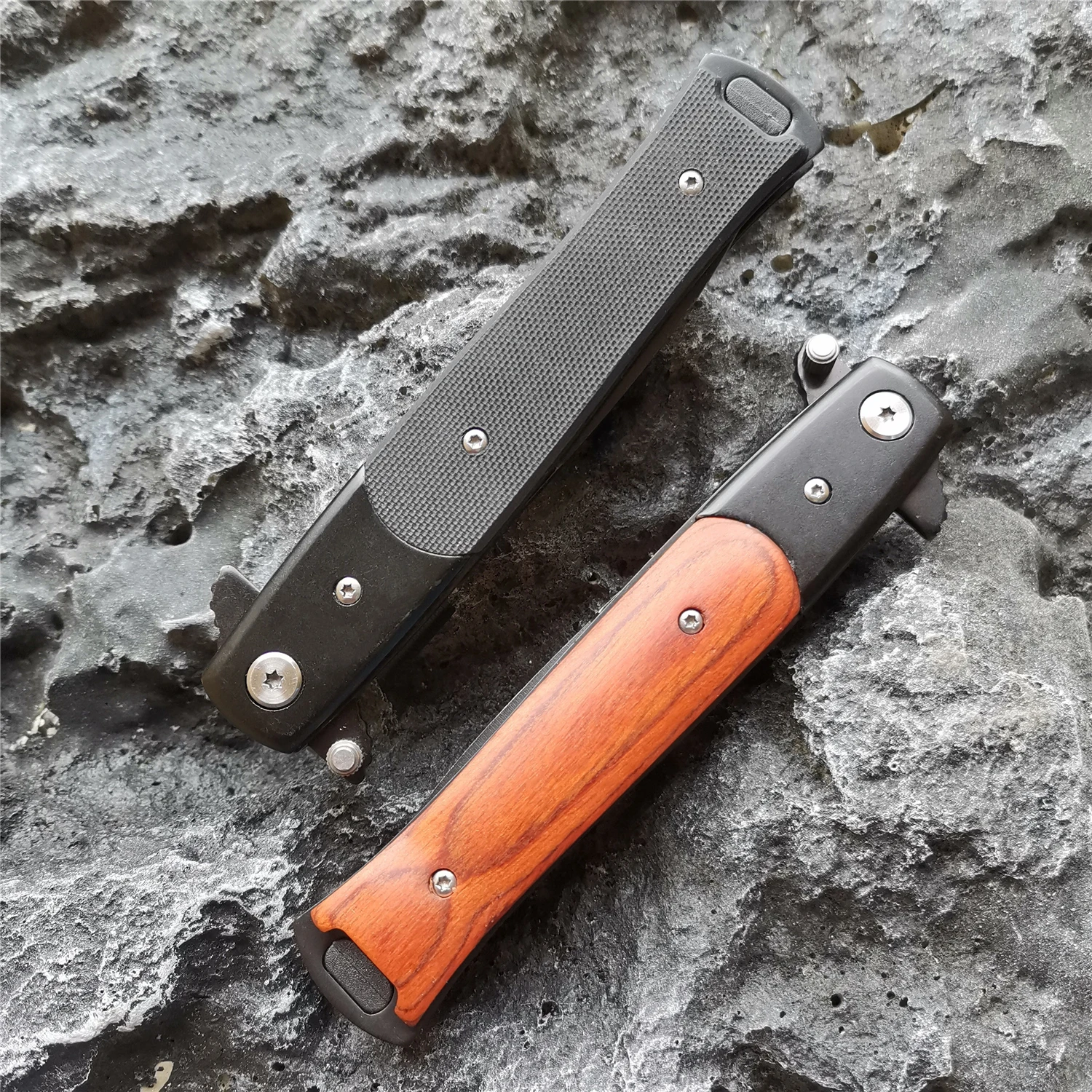 Новый деревянный портативный складной нож G10 карманный Учебный из нержавеющей