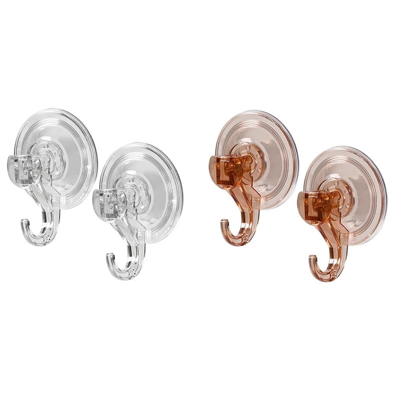 

4Pcs Clear Removable Heavy Duty Suction Cup Garland Hook Bathroom Kitchen Window Glass Door Suction Cup Hook