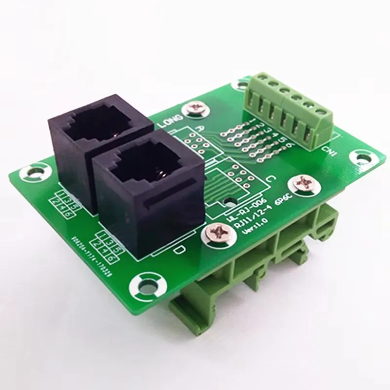 2 шт./лот RJ11/RJ12 6P6C Jack 2-сторонняя коммутационная плата Buss клеммная колодка разъем.