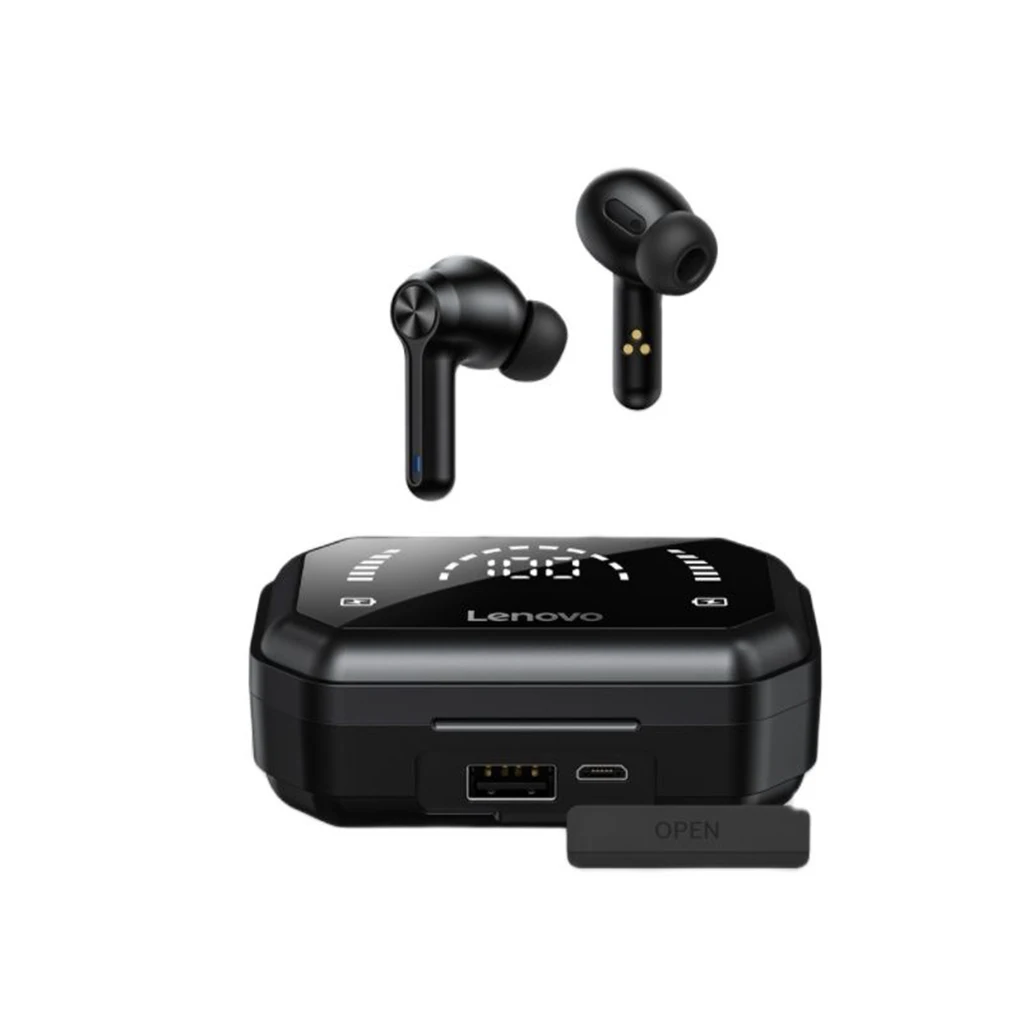 

Bluetooth наушники Lenovo LP3 Pro TWS, беспроводные наушники с сенсорным управлением, светодиодный дисплей, большая батарея 1200 мАч, зарядная коробка для...