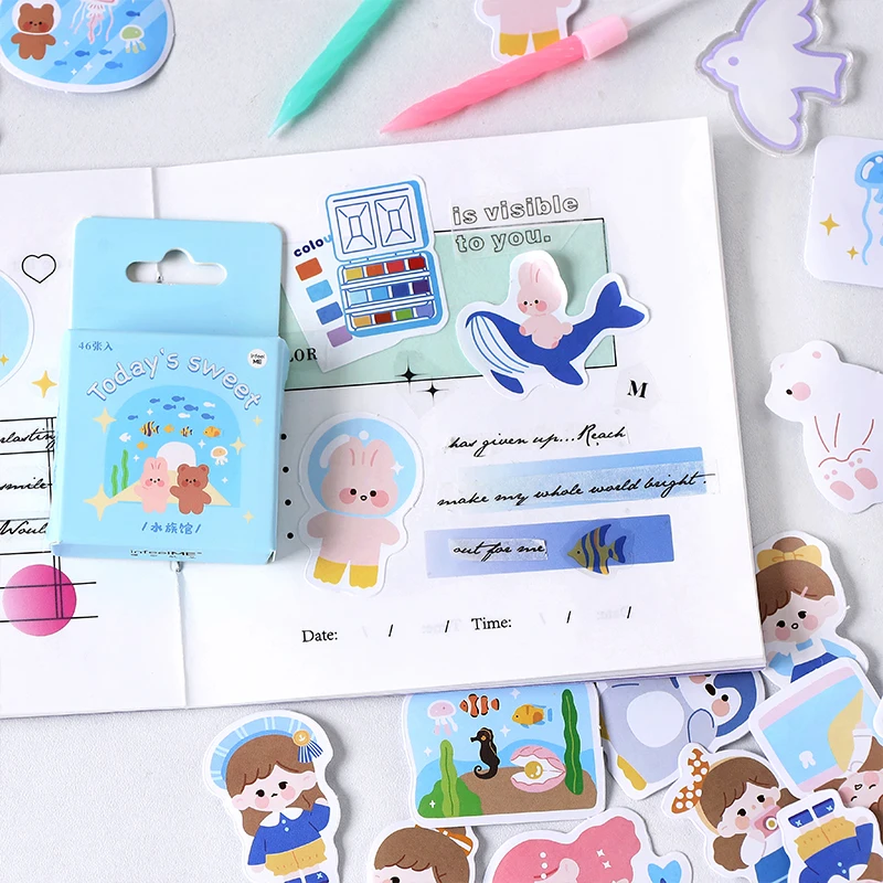 46 шт. Мультяшные наклейки для скрапбукинга сделай сам | Дом и сад