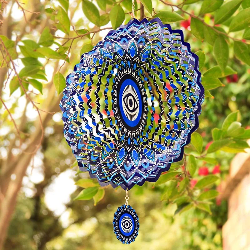 Мандала Глаз Спиннер Металлический 3D Вращающиеся колокольчики Роскошный