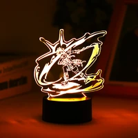 genshin impact bennett 16 colors lamp 3d led anime night light for room desk decor kid christmas gift can buy game acrylic board