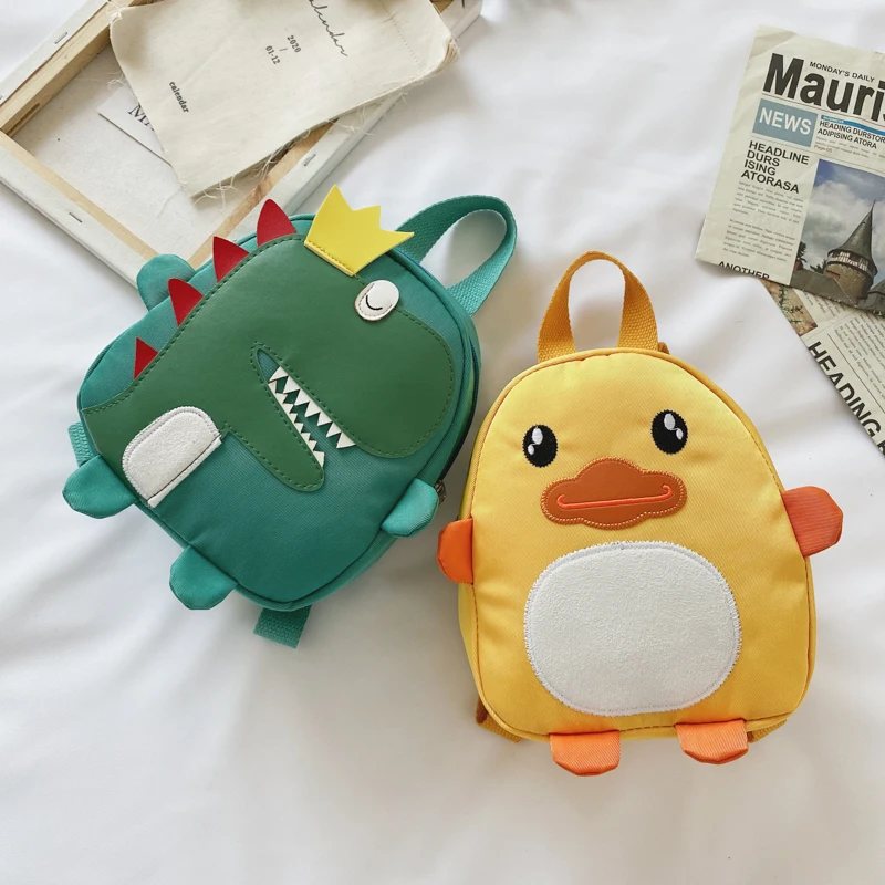 

Backpacks Kindergarten satchel female 2022 new cartoon cute little baby dinosaurs backpack mini canvas bag