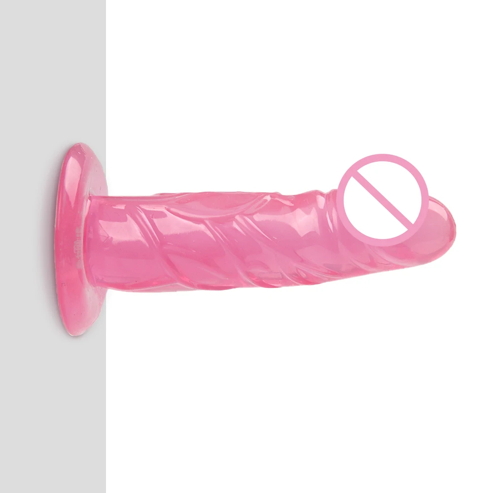 Прозрачный из мягкого прозрачного пластика реалистичный фаллоимитатор