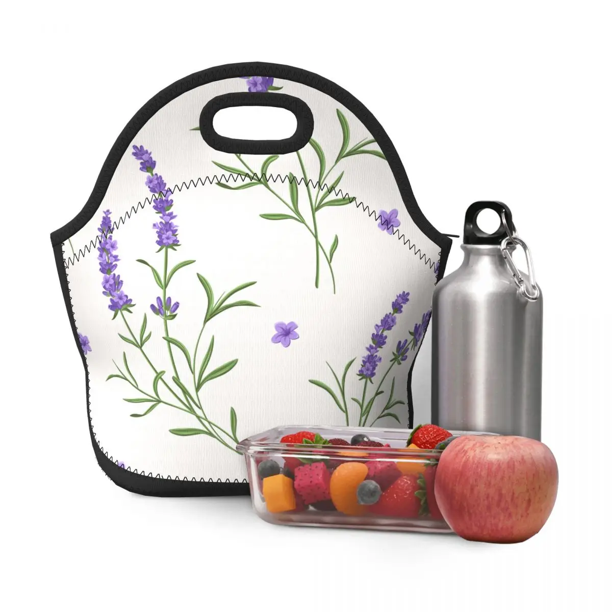 

Цветочные сумки для ланча для женщин и девочек, школьный Ланч-бокс для еды, фруктов, напитков, органайзер, сумка для продуктов, сумки с верхней ручкой, сумки-холодильники