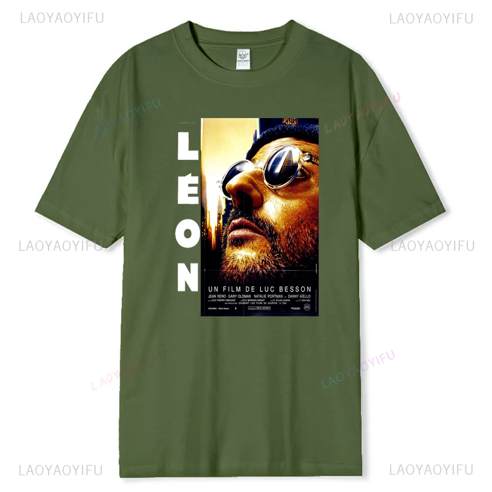 Фильм 80-х Леон Профессиональная классическая футболка с принтом для мужчин и