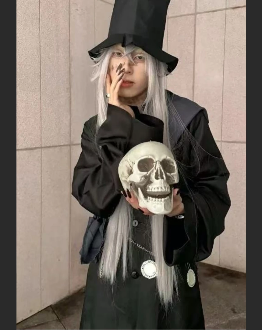 Фото Костюм для косплея Black Butler Undertaker, костюм для ролевых игр в стиле аниме и парик №5