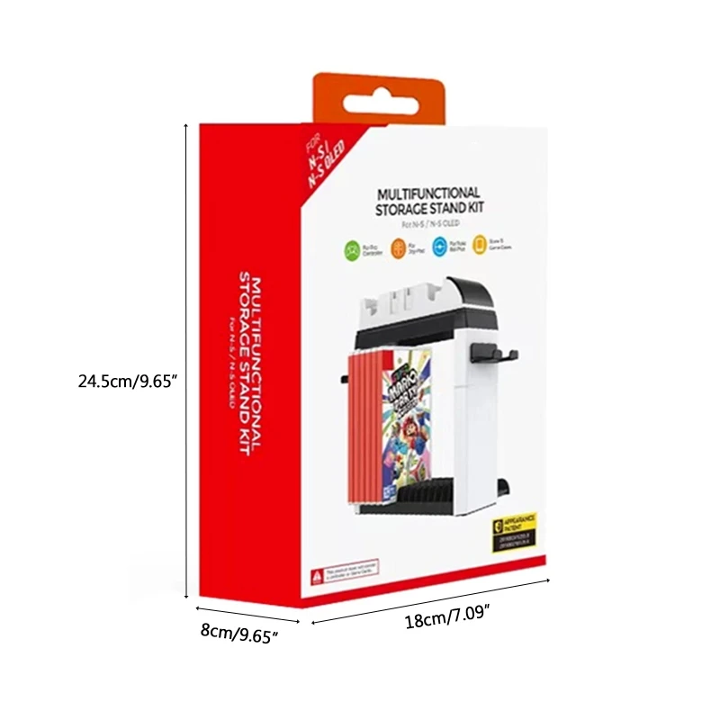 Storage Stand Game Disk for Switch OLED Holder Tower Charging Station Storage