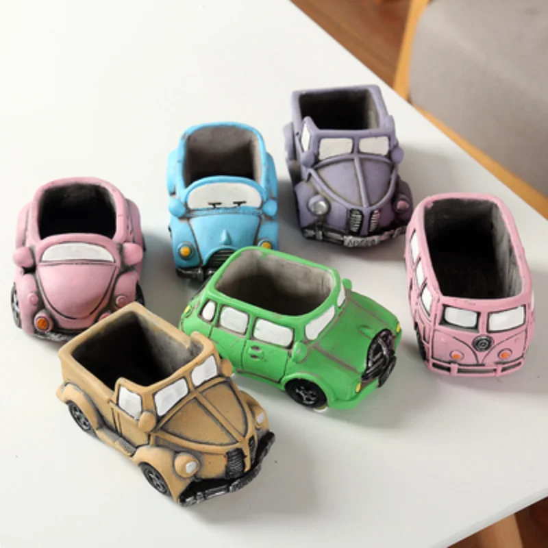 

Nicole Retro Car Cement Silicone Planter Mold for Succulents Flower Pot Concrete Mould DIY Bonsai Indoor Crafts Home Decorations